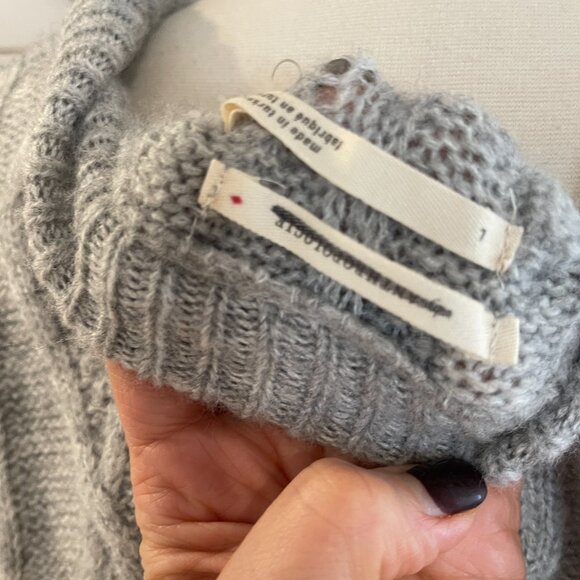 Anthropologie Cable Knit Tie Sweater NWOT Size Large - Picture 8 of 11